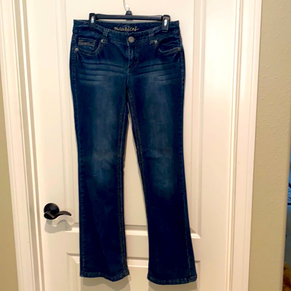 Boot cut low rise jeans